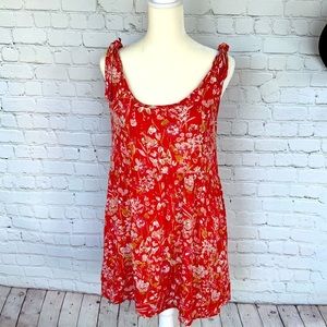 Skyler+Madison Red Floral dress with pockets
